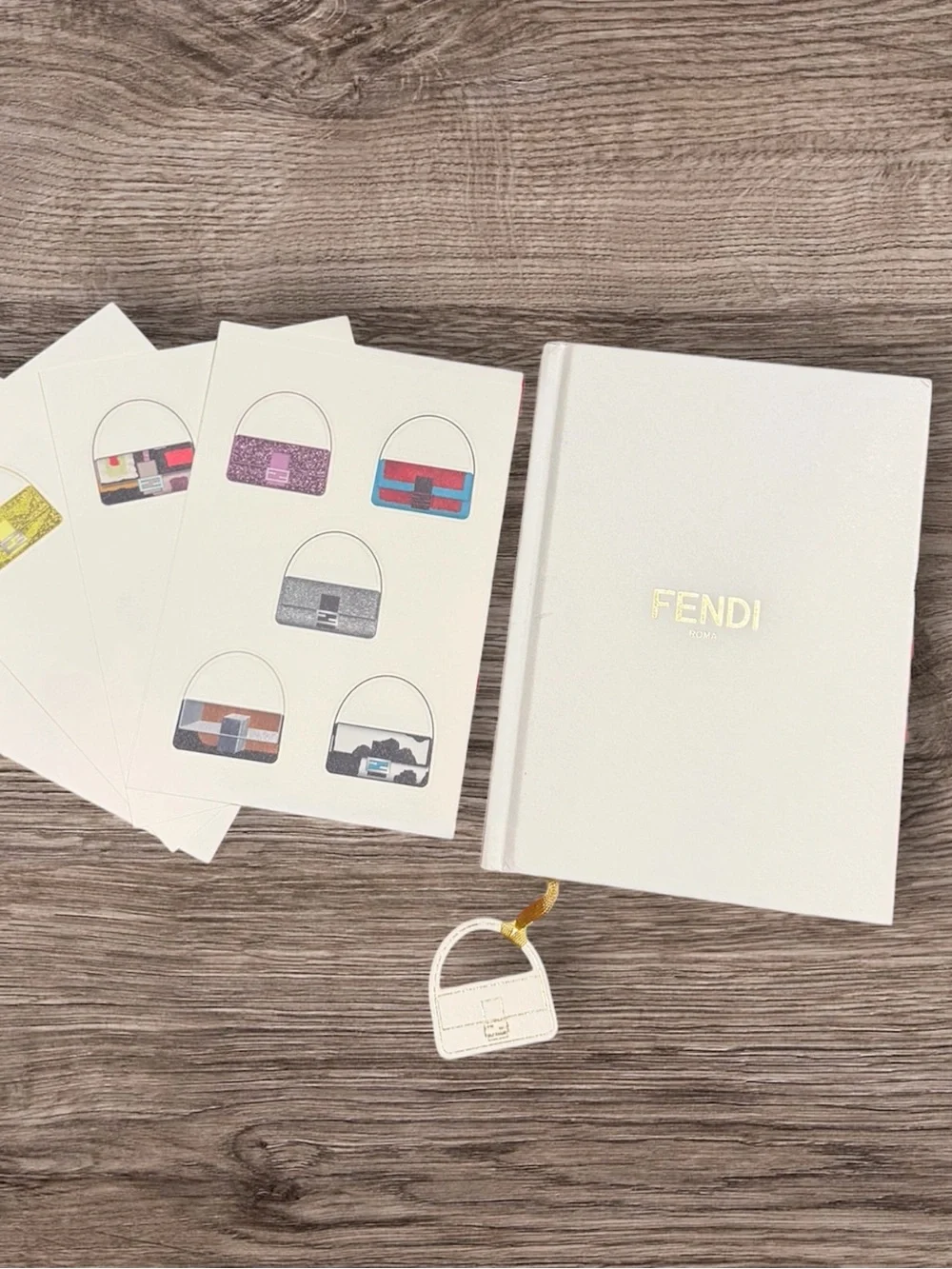 Fendi Notebook Featuring Baguette Handbag Sticker Sheets